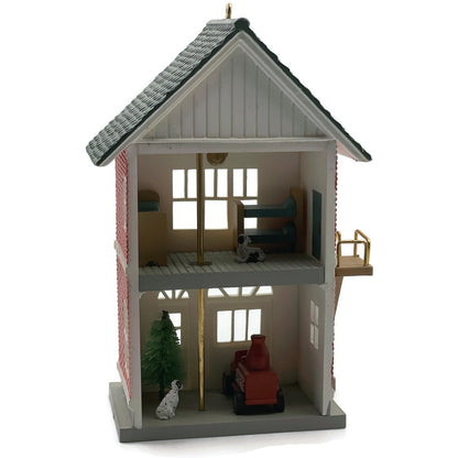 Hallmark Ornament Fire Station 1991 Nostalgic Christmas Village Tree Keepsake