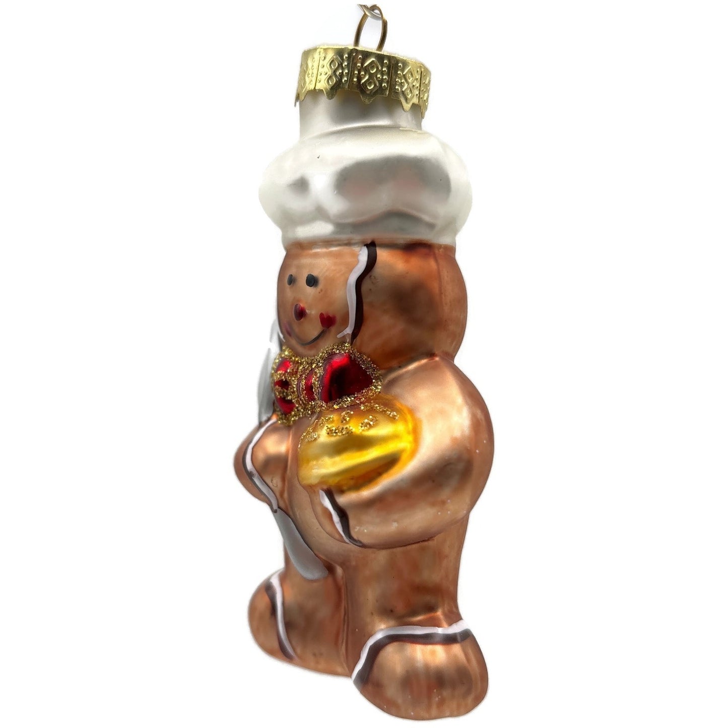 Gingerbread Baker Cookie Glitter Glass Sweets Glass Christmas Tree Ornament