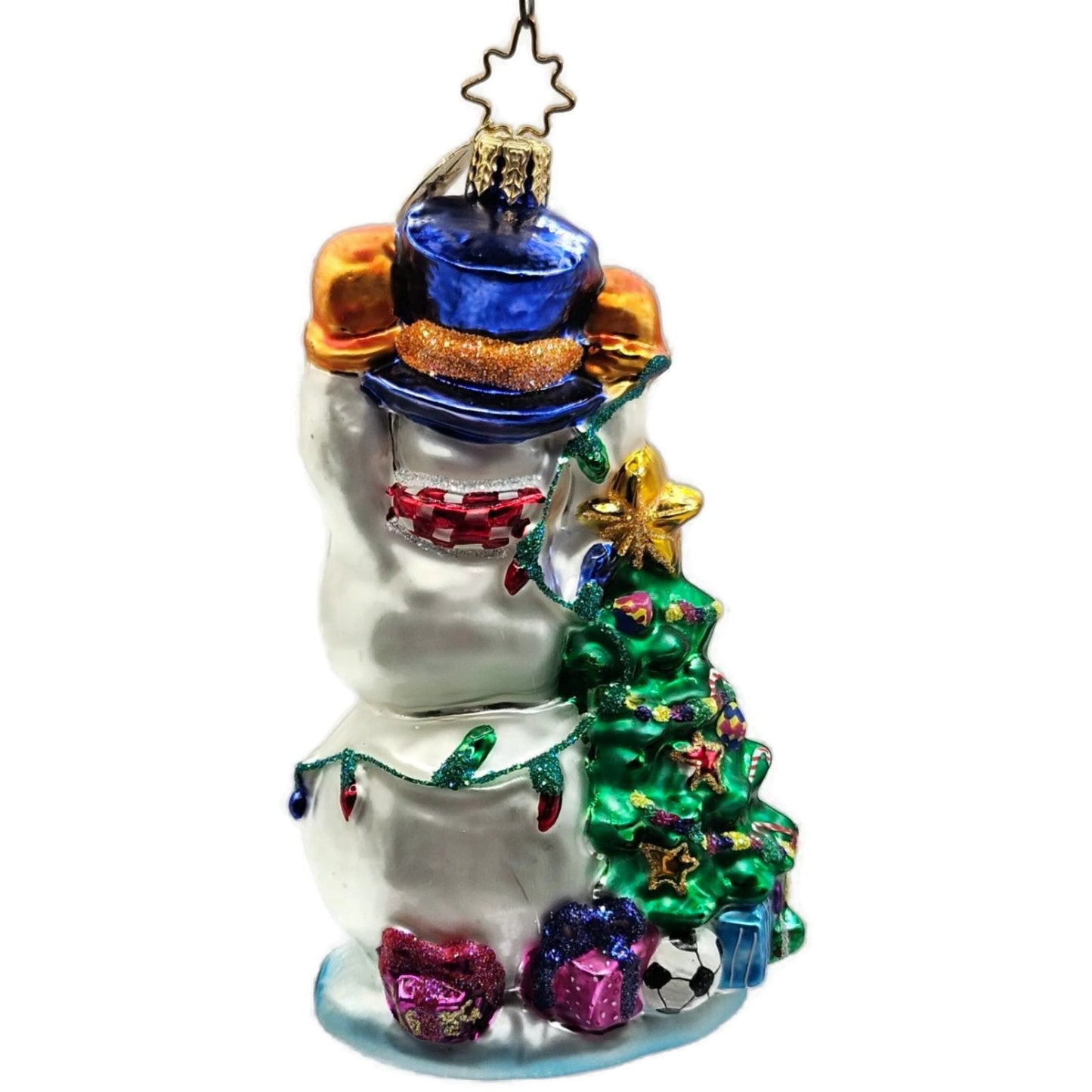 Christopher Radko Tangled Tidings Snowman Christmas Tree Ornament 02-0523-CB