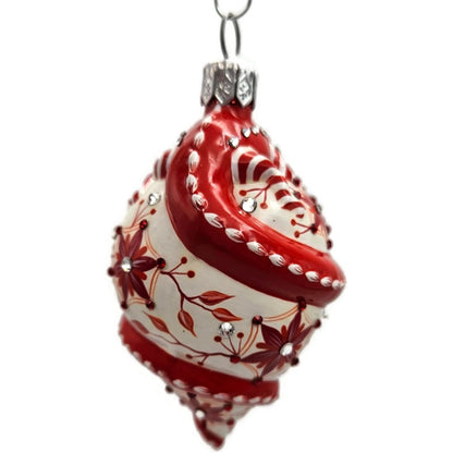 Patricia Breen Topping Chameleon Chinoiserie Red Spring Christmas Tree Ornament