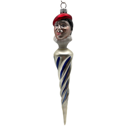 Patricia Breen French Twist Pearl Blue Stripes Red Christmas Tree Ornament 9552