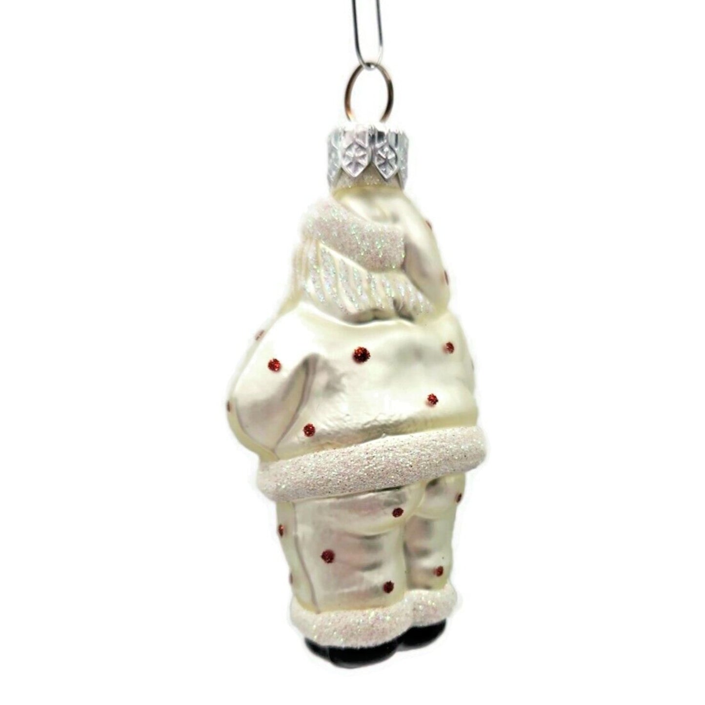 Patricia Breen Miniature Ho Ho Ho Pearl Red Dots Santa Christmas Tree Ornament