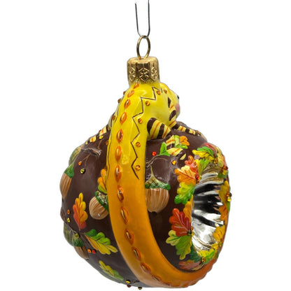 Patricia Breen Happy Holidays Hamish Autumnal Chameleon Fall Christmas Ornament