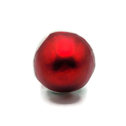 Patricia Breen Faberge Santa Claus Matte Red Green Christmas Tree Ornament