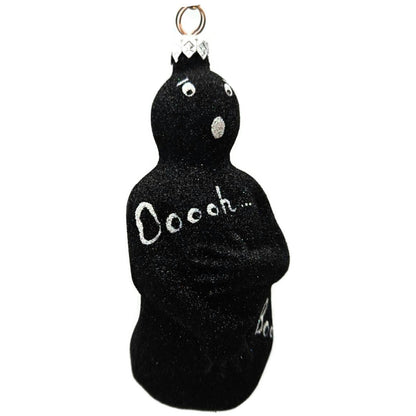 Patricia Breen Oscar Black Glittered Ghost Halloween Christmas Tree Ornament