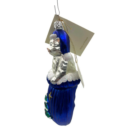 Patricia Breen Kitten in a Mitten Blue Cat Pet Christmas Holiday Tree Ornament