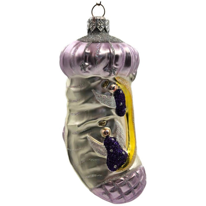 Patricia Breen Angel Stocking Lavender Glitter Stars Christmas Tree Ornament
