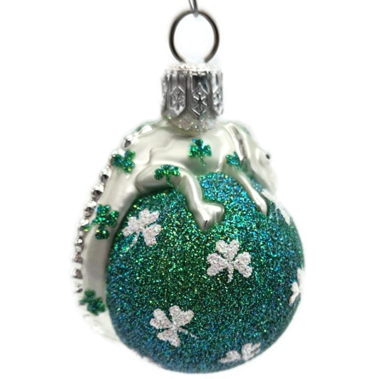 Patricia Breen Miniature Chameleon Surprise Shamrocks St Patricks Day Ornament