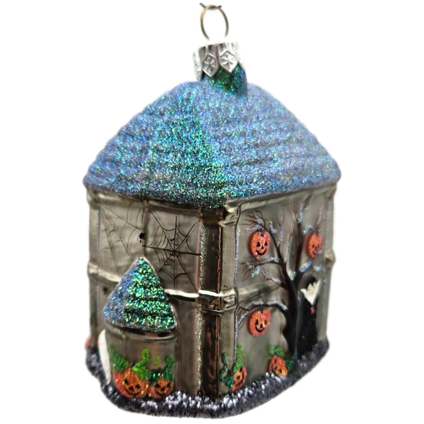 Patricia Breen Halloween Boo Manor Pumpkins Silver Ghosts Christmas Ornament