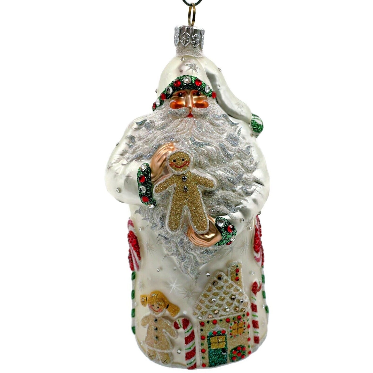 Patricia Breen Torun Santa Pearl Candy Canes Gingerbread Christmas Tree Ornament