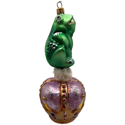 Christopher Radko Just A Kiss Away Frog Prince Christmas Tree Ornament 95-228-0