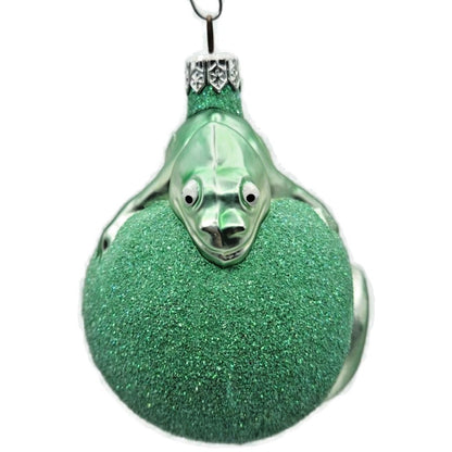 Patricia Breen Chameleon Mint Green Glittered Christmas Holiday Tree Ornament