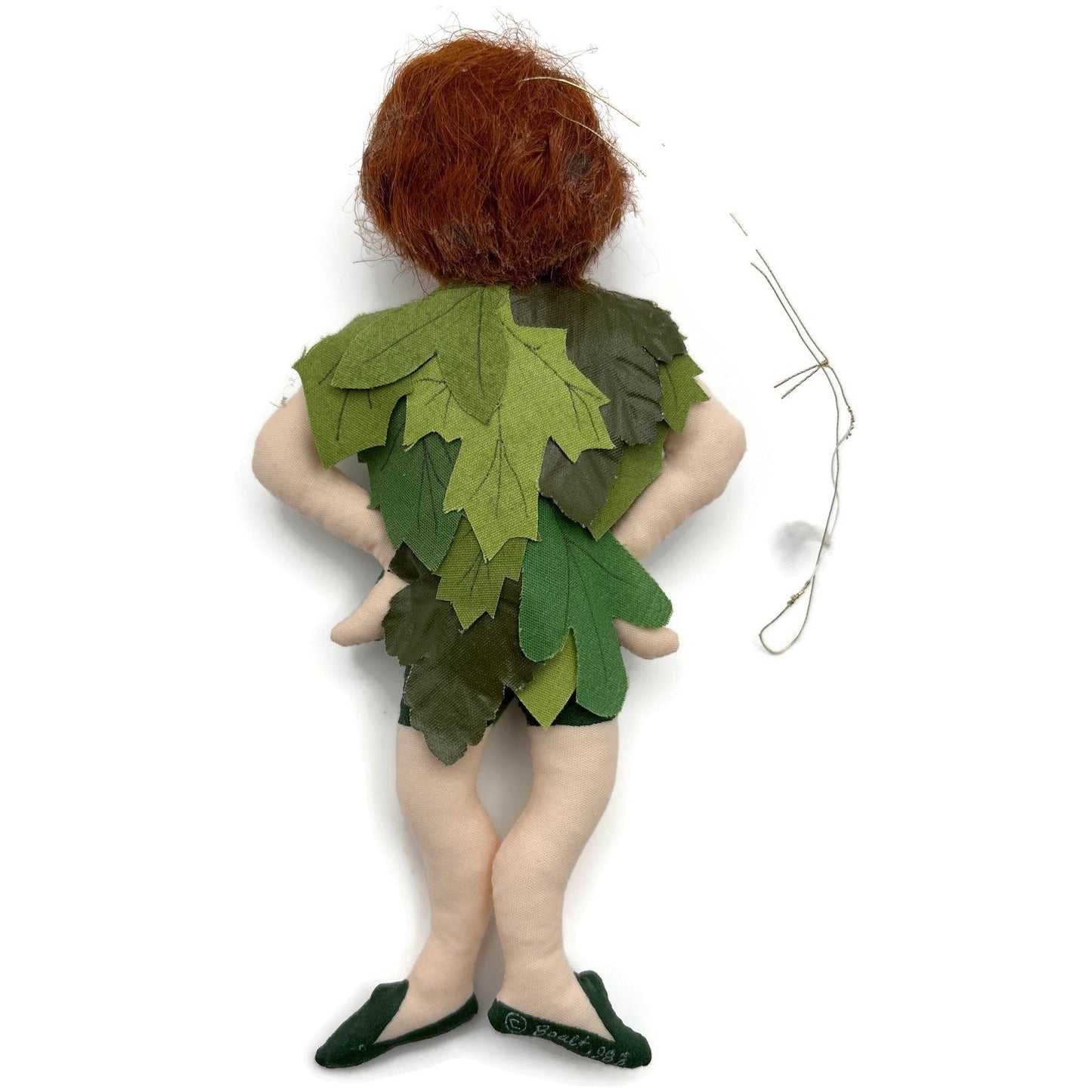 Gladys Boalt Peter Pan Green Handmade Fabric Christmas Tree Ornament Signed