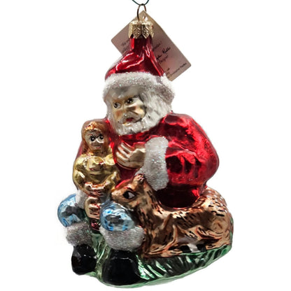 Christopher Radko Story Time Santa Claus Reindeer Christmas Ornament 95-0220