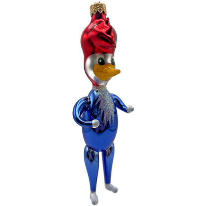Christopher Radko Pecky Woodpecker Italian Glass Christmas Ornament 95-288-0