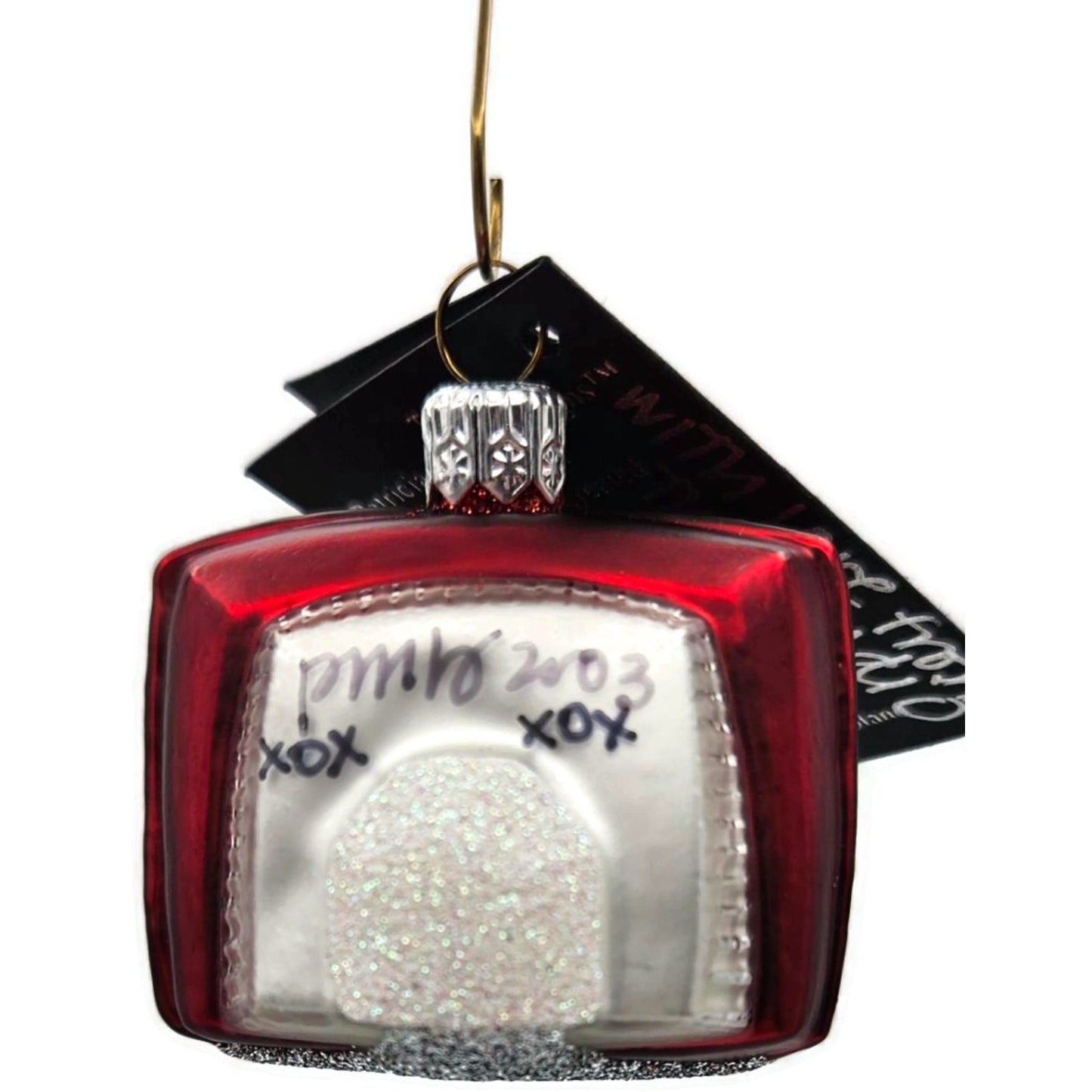 Patricia Breen Nicholas At Night Heart Red Valentines Christmas Ornament Signed