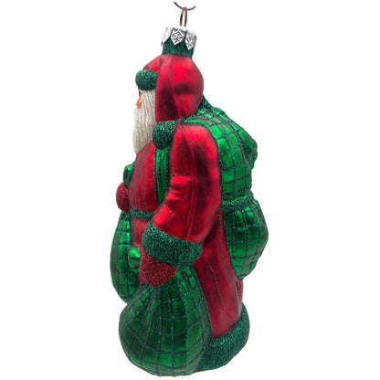 Patricia Breen Laden With Love Red Green Santa Claus Christmas Tree Ornament