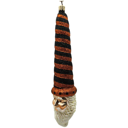 Patricia Breen Sucre Santa Halloween Black Orange Stripe Christmas Ornament 2038