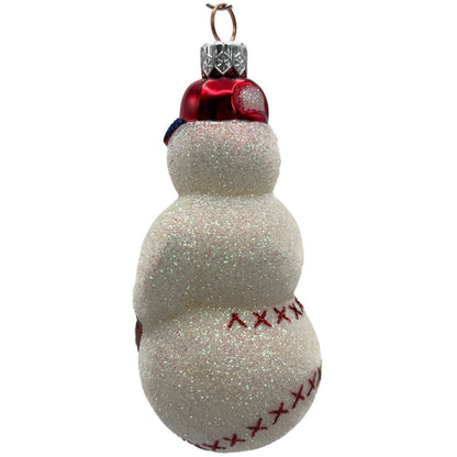 Patricia Breen Miniature Strike B Boston Baseball Snowman Christmas Ornament