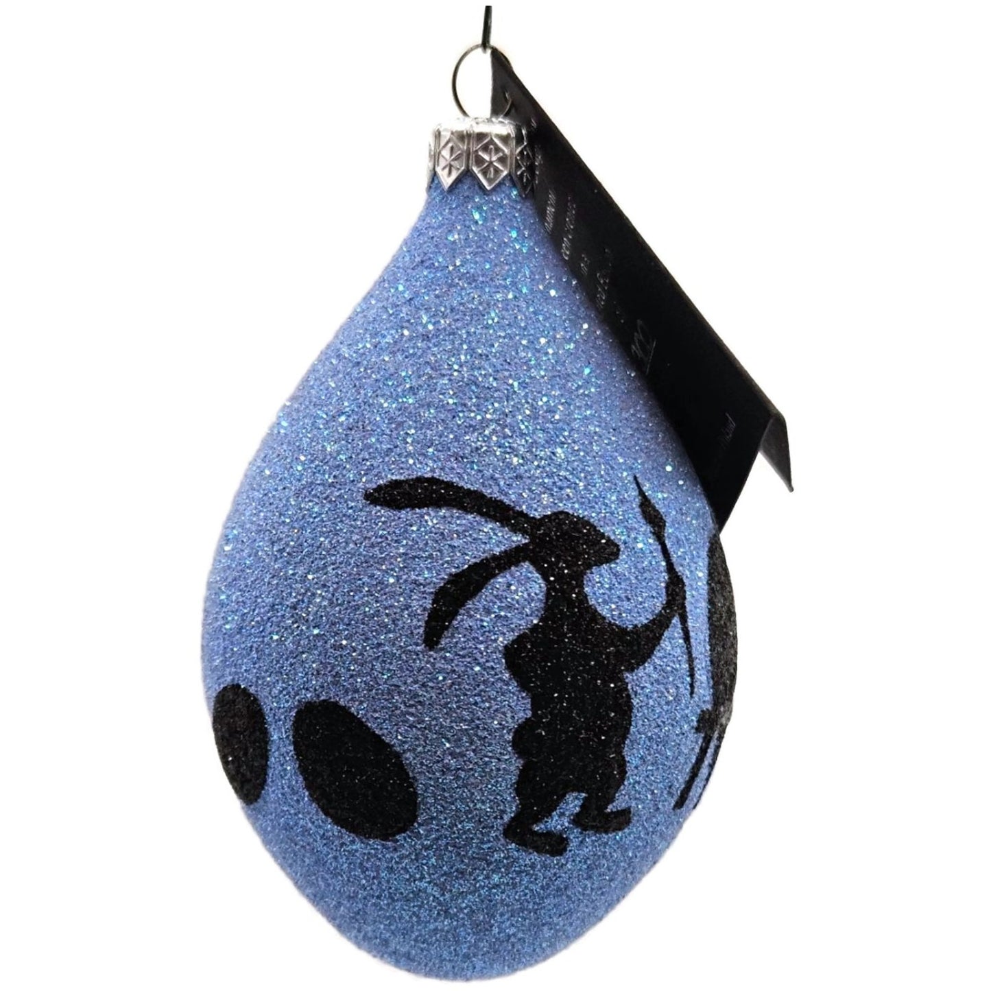 Patricia Breen Silhouette Egg Bunny Artists Easter Blue Christmas Tree Ornament