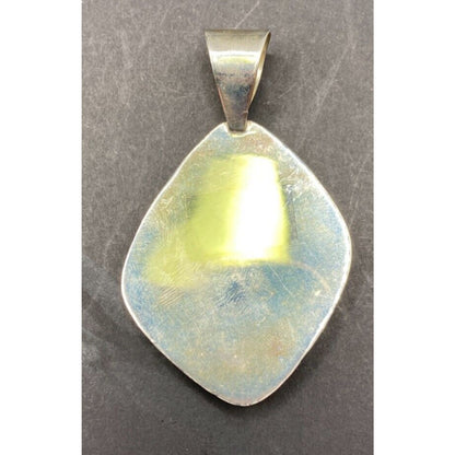 Lapis Lazuli Blue Lace Agate Charm Pendant Mix Gemstones Silver Tone Metal