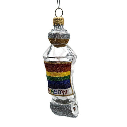 Patricia Breen PB Paints Rainbow Rolled Tube Art Christmas Holiday Tree Ornament