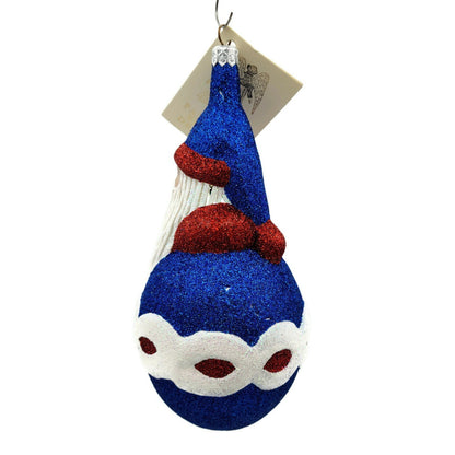 Patricia Breen Faberge Santa Claus Red White Blue Christmas Holiday Ornament