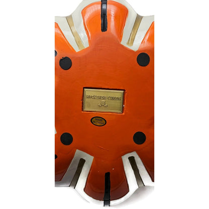 MacKenzie-Childs Parchment Check Pumpkin Halloween Plaid Orange Black