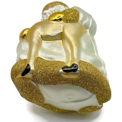 Patricia Breen Santa and Sarenka Pearl Dots Snowflakes Christmas Ornament 9838