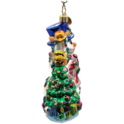 Christopher Radko Tangled Tidings Snowman Christmas Tree Ornament 02-0523-CB
