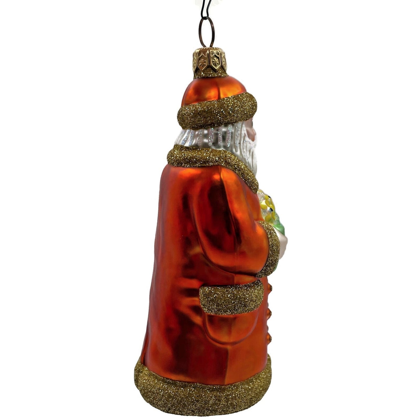 Patricia Breen Trustee Garden Santa Claus Orange Spring Christmas Tree Ornament