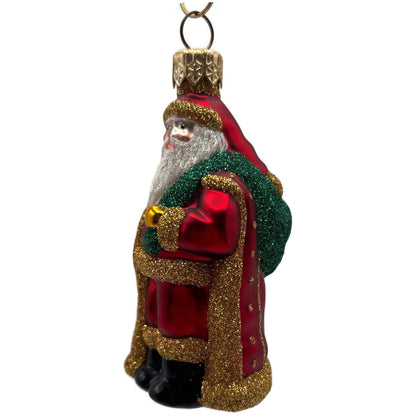 Patricia Breen Miniature Jordan Santa Claus Red Green Christmas Tree Ornament
