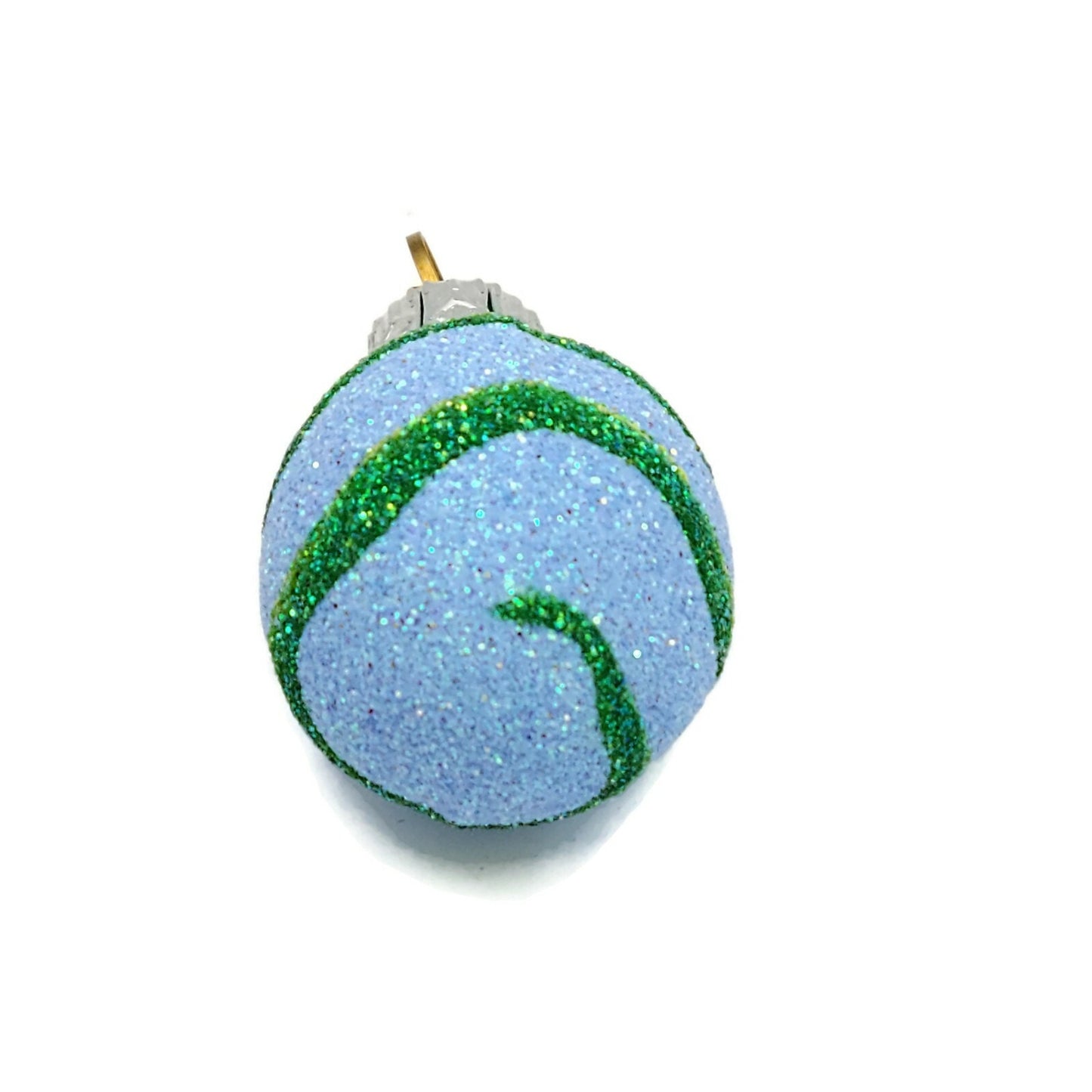 Patricia Breen Miniature Egg Snake Blue Easter Spring Glittered Ornament 2363