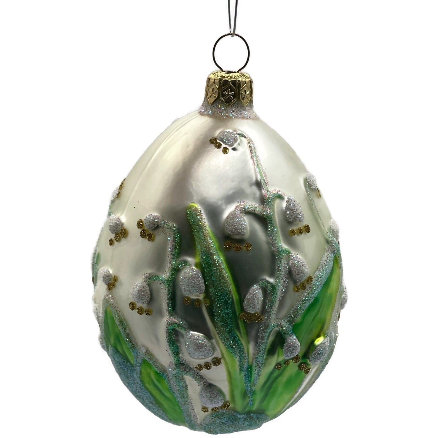 Patricia Breen Lily of the Valley Flowers Easter Egg Spring Christmas Ornament