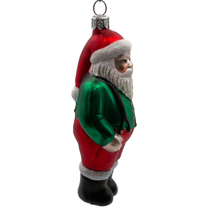 Patricia Breen Workshop Santa Claus Green Shirt Red Hat Pants Christmas Ornament