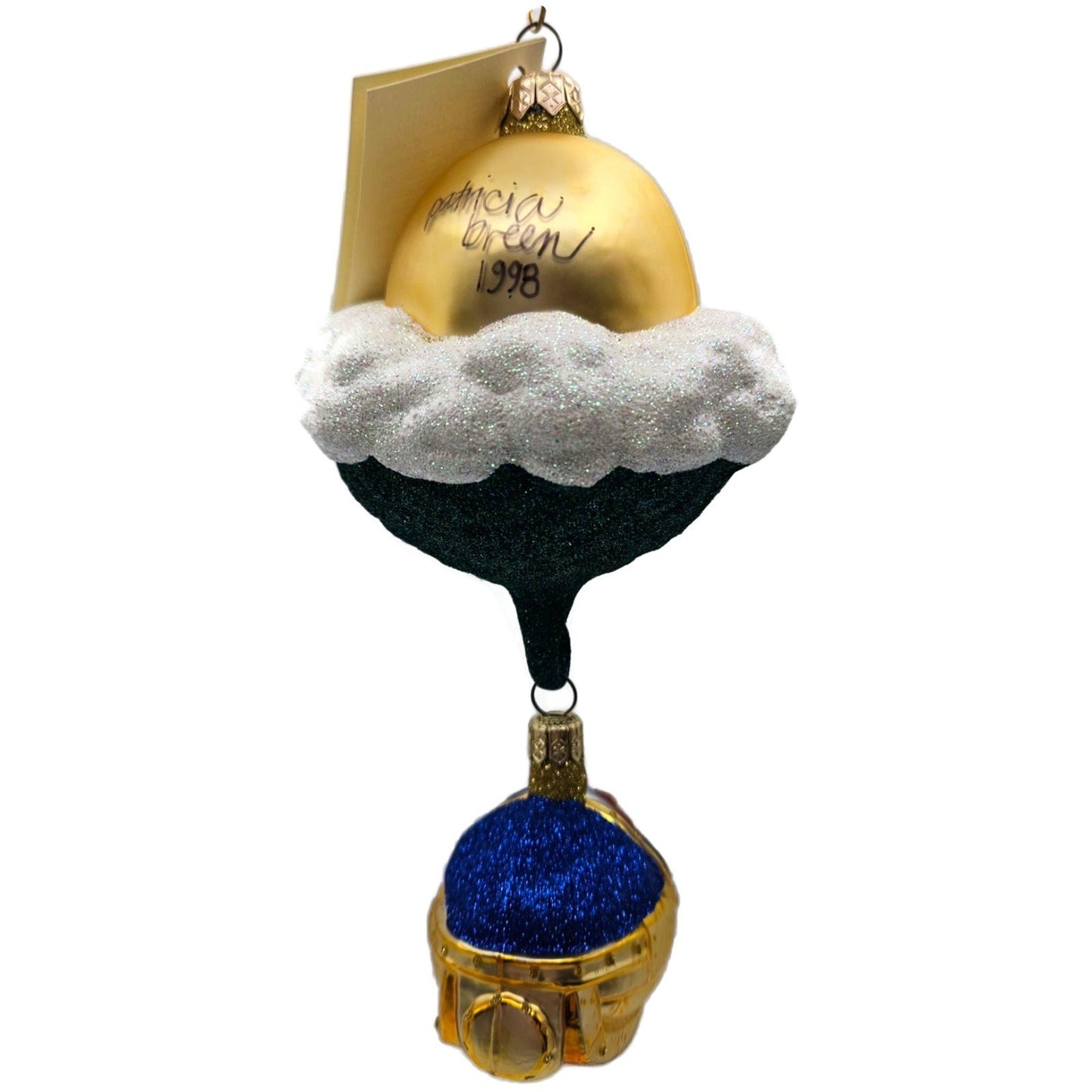 Patricia Breen Santa's Underwater Sleigh Moon Christmas Ornament Signed 9932