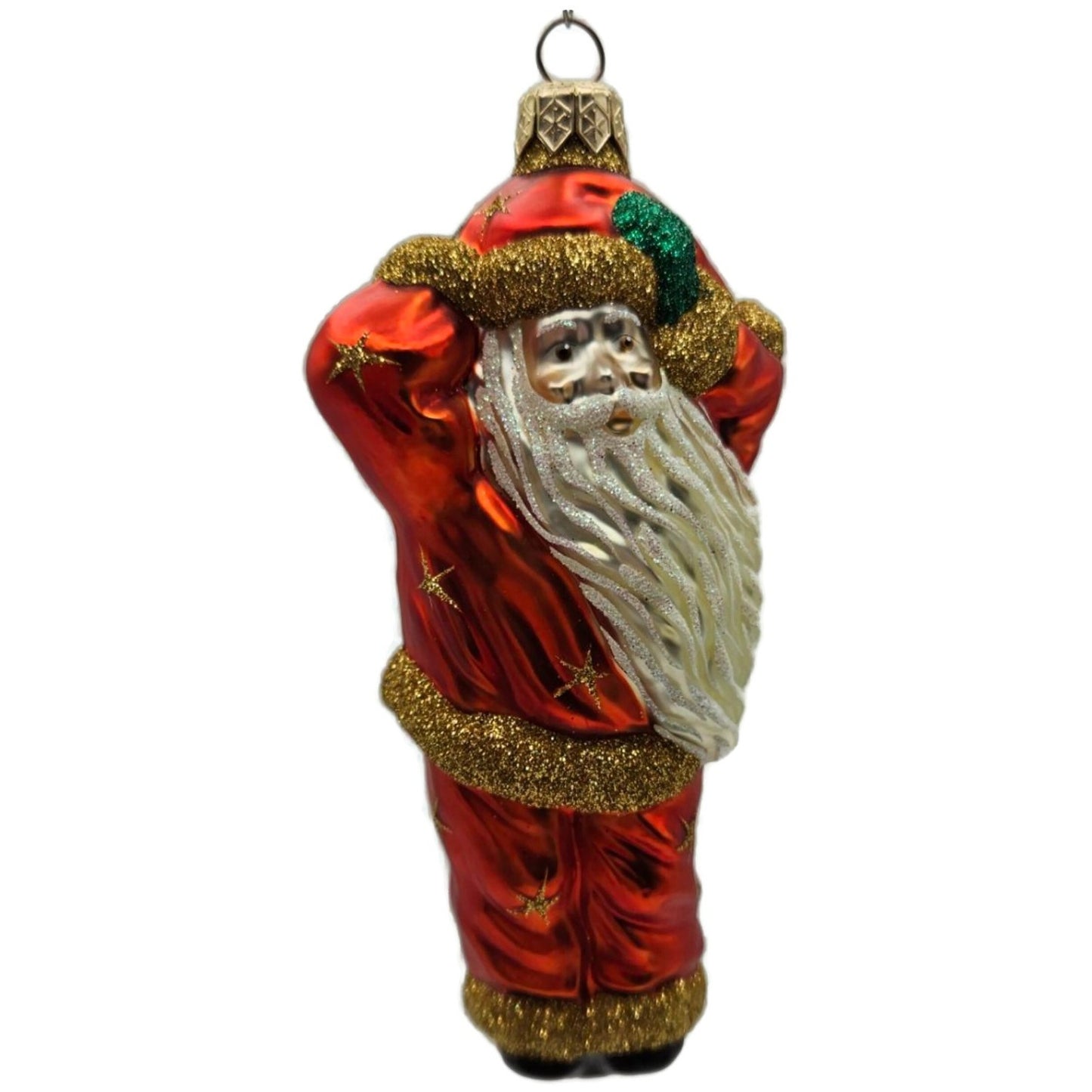 Patricia Breen Hold Onto Your Hat Star Santa Halloween Christmas Ornament 9721