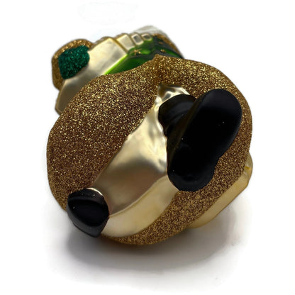 Patricia Breen City Santa Claus Green Ethnic Gold Stars Christmas Tree Ornament