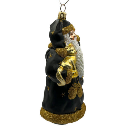 Patricia Breen Stanzi's Kittens Black Santa Cats Stars Christmas Ornament 2097
