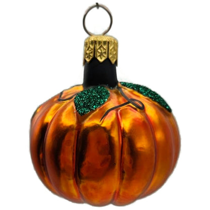 Patricia Breen Miniature Pumpkin Light Orange Glass Halloween Ornament 9800CATZ