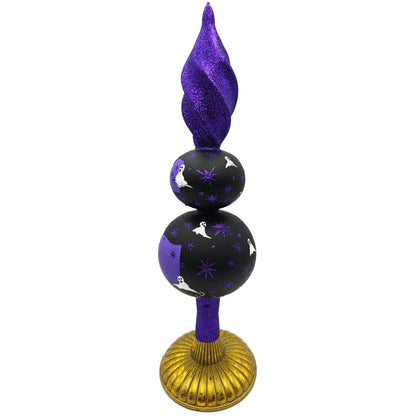 Patricia Breen Happy Halloween Purple Black Ghost Finial Tree Topper 9700AUC