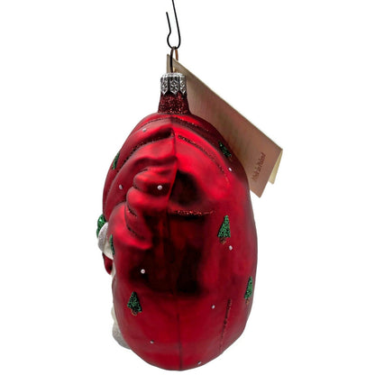 Patricia Breen Advent Santa Claus Red Trees Dots Christmas Tree Ornament