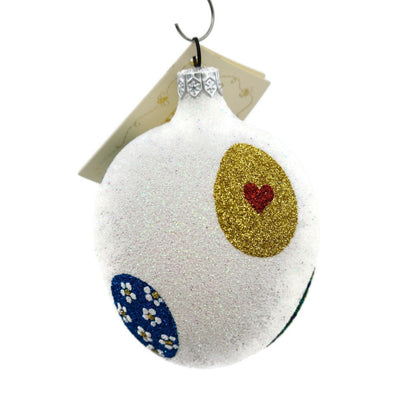 Patricia Breen CATZ Egg Glittered Easter Holiday Christmas Tree Ornament
