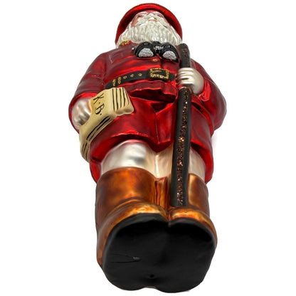 Patricia Breen Safari Santa Red K.B. Guide Book Binoculars Christmas Ornament