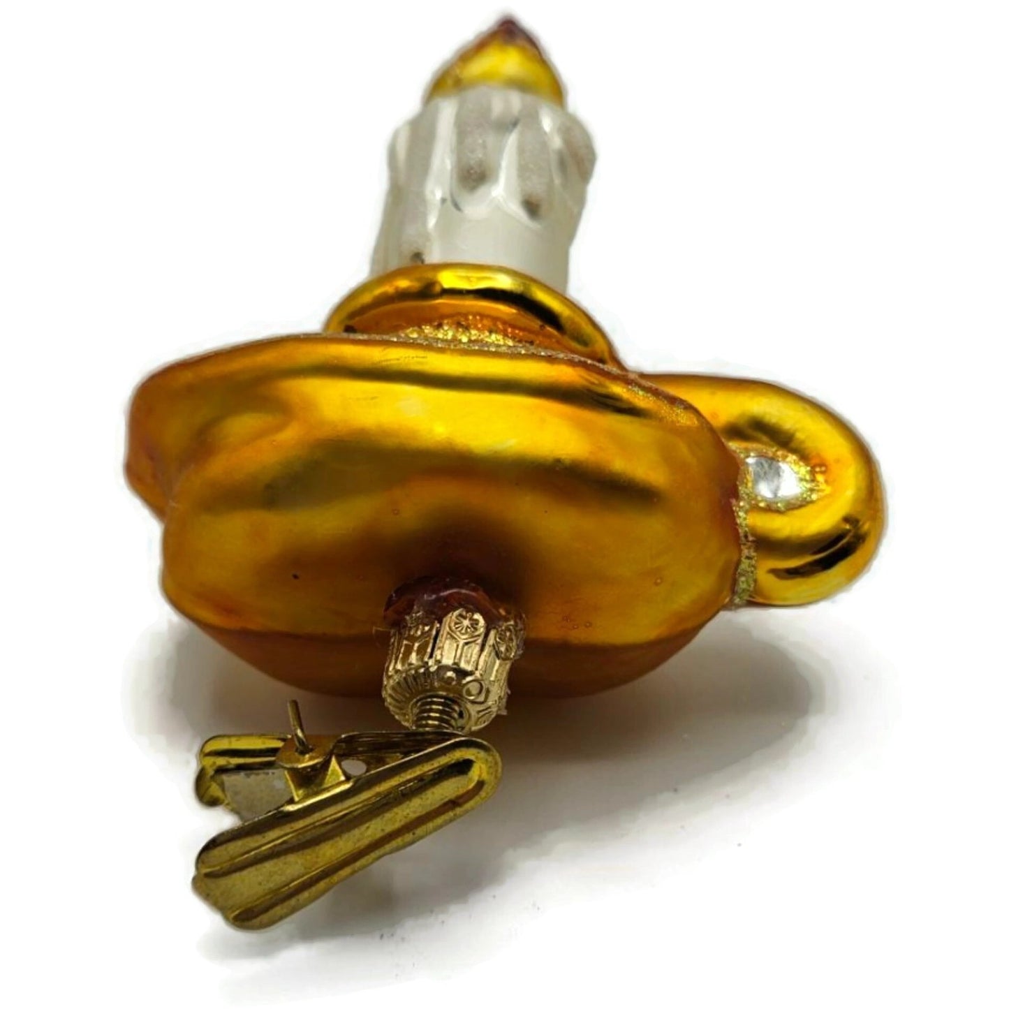 Christopher Radko Jack's Candlestick Gold Clip On Christmas Ornament 99-153-0