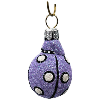 Patricia Breen Ladybug Noel Lavender Glittered Spring Christmas Ornament CATZ