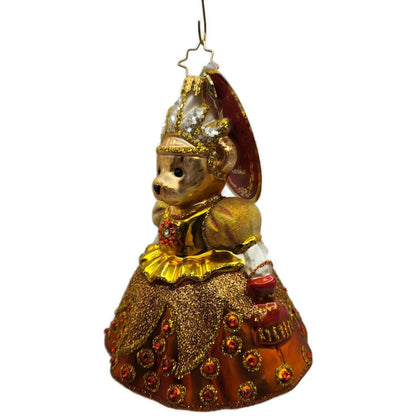Christopher Radko Muffy Millennium Memory Gold Bear Christmas Ornament 1022544