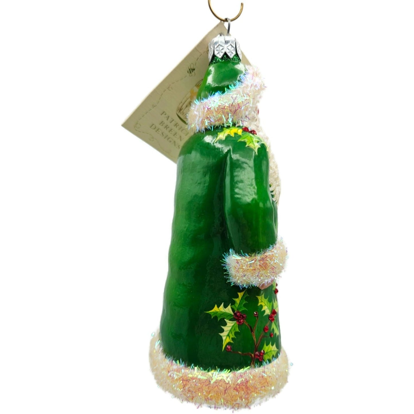 Patricia Breen Aberdeen Claus Jeweled Argyle Green Christmas Tree Ornament