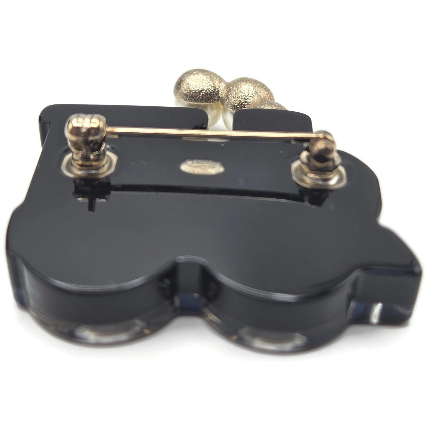 Coco Chanel Train Brooch 20C AB3237 Blue Black Gold Pearl CC Logo Rare