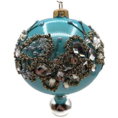 Heartfully Yours Butterfly Hanging on the Summer Sky Blue Christmas Ornament